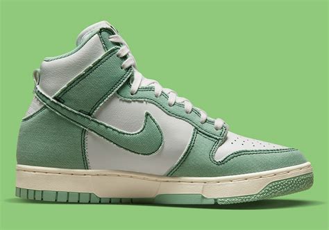 nike dunk high green denim